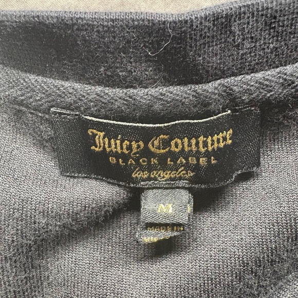 Juicy Couture Velour Jumpsuit Coveralls Womens M Black Juicy Mania Retro Y2K - Picture 4 of 13